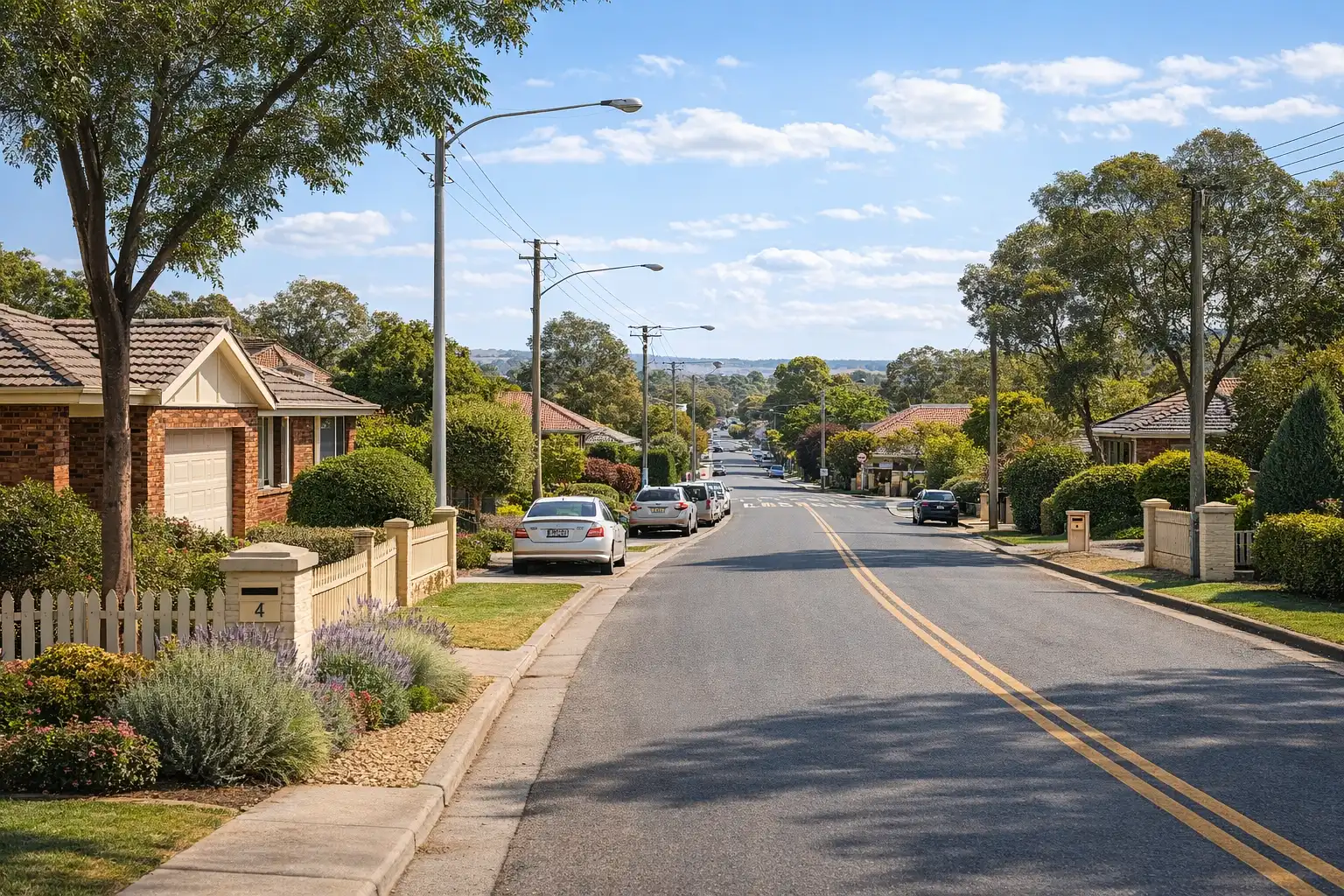 Residential streetscape in Gawler South, South Australia